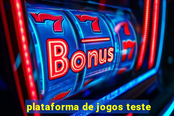 plataforma de jogos teste